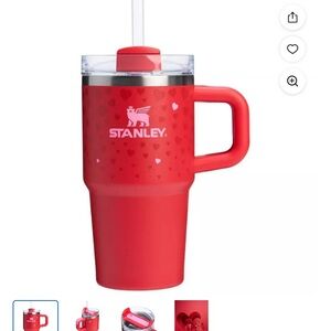 Stanley Red Party Tumbler with Integrated Handle